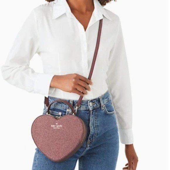 Kate Spade Love Shack Glitter Heart Purse Crossbody - Picture 11 of 11